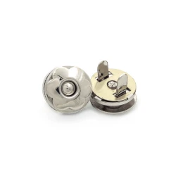 Decorative magnetic closure 'Flower' diameter 18mm - Silver