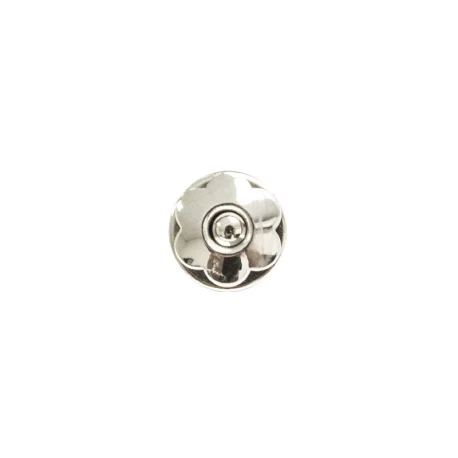 Chiusura magnetica decorativa "Fiore" diametro 18mm - Argento 