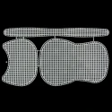 Shaped canvas net to make a small crocheted clutch bag 19x15cm