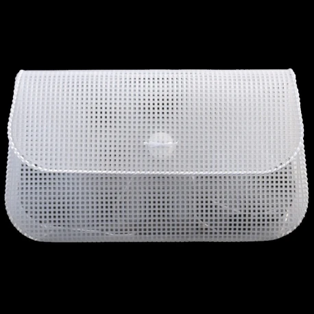 Shaped canvas net to make a large crocheted clutch bag 27x16cm