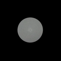 Small round canvas net for crochet bags and other projects, diameter 7.5cm with 2mm hole