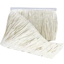 Shiny cream/ivory raffia fringe 15 cm high for decorating bags, dresses and other accessories