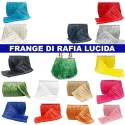 Frangia in rafia lucida colore altezza 15cm per decorare borse, abiti, e altri accessori - Tabella Colori