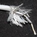 White leaded clothing tape weighing 25 grams per metre