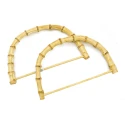 Handles for semi-circular bags in natural bamboo with sticks - MA106 Mas