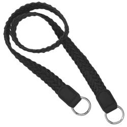 Shoulder strap for bags in genuine black woven leather - MA119 Mas
