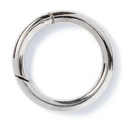 Moschettoni tondi apribili con sicura a molla Ø 4,5cm Argento - 2 Pezzi - FF434 Benox