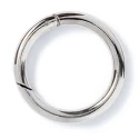 Moschettoni tondi apribili con sicura a molla Ø 4,5cm Argento - 2 Pezzi - FF434 Benox