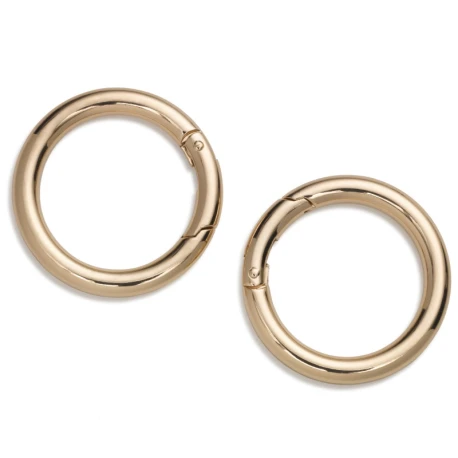 Moschettoni tondi apribili con sicura a molla Ø 4cm Oro - 2 Pezzi - 417894 Prym