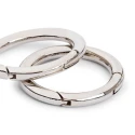 Round snap hooks with spring lock Ø 4.5cm Silver - 2 Pieces - FF434Benox