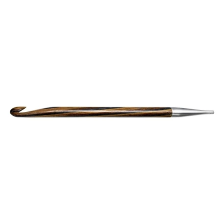 Tunisian crochet hook set in wood, sizes 3.50 to 8.00 with interchangeable cable for Tunisian crochet work - 223810 Prym
