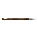 Tunisian crochet hook set in wood, sizes 3.50 to 8.00 with interchangeable cable for Tunisian crochet work - 223810 Prym