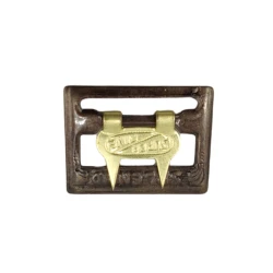Waistcoat buckle, 20 mm iron, bronze and gold finish
