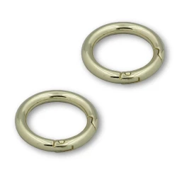 Round snap hooks with spring lock Ø 3.5 cm Gold - 2 pieces - FF595-25Benox