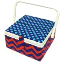 Cestino portalavoro cucito quadrato in moderna fantasia geometrica - 612299 Prym