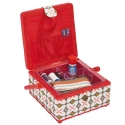 Small work basket in seventies pattern with handle - 612013 Prym