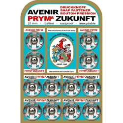 Bottoni automatici da cucire Prym Zukunft in metallo argento 21 mm - 341222 Prym