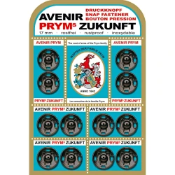 PrymZukunft metal snap fasteners, black, 17 mm - 341135 Prym