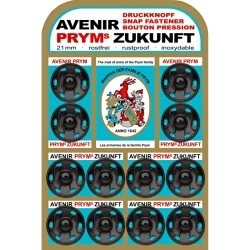 PrymZukunft metal snap fasteners, black, 21 mm - 341137 Prym