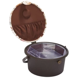 Round coffee pod sewing and hobby basket with padded lid - 612025 Prym 2