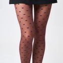 SiSi Spider Fashion tights with diamond and polka dot pattern in 20 denier Lycra