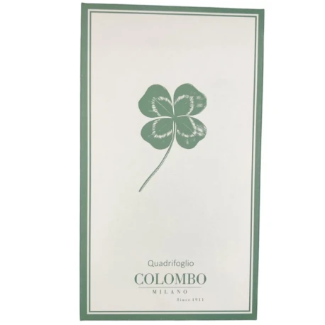 12 men's handkerchiefs in white cotton fabric - Manifattura Colombo Quadrifoglio