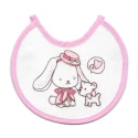 Waterproof baby bib with soft dog print, bib with ties