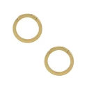 Small round flat snap hooks with spring lock Ø 2.8 cm Gold - FF593Benox