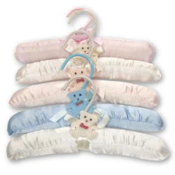 Padded satin baby clothes hangers 5-pack