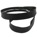 Black faux leather bias 25 mm high for trims and edges