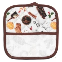 Set of 2 pot holders with Aida cloth to embroider with a kitchen spice pattern - BM Ricami