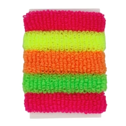 Elastici in spugna per capelli 5 pezzi in colori fluo assortiti