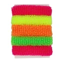 Sponge hair elastics 5 pieces in assorted neon colours