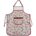 Full-length kitchen apron to embroider with Christmas stars and hearts pattern - BM Ricami
