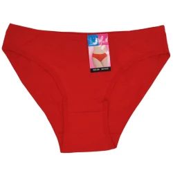 Slip donna rosso portafortuna per capodanno, taglio sgambato in morbido cotone elasticizzato