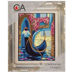 Kit Mezzopunto Gondola a Venezia - set completo di ago e fili 3384K Collection D'Art