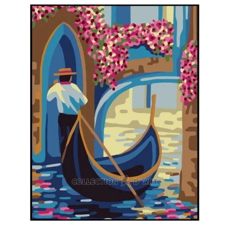 Venice Gondola Half Stitch Needlepoint Kit for Beginners