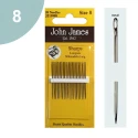 Long needles for hand sewing, size 8, high quality - JJ11008 John James