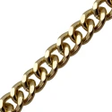 Catena in alluminio con maglia schiacciata groumette 12mm colore oro - K1355/3.0 Benox