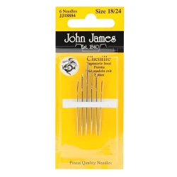 Aghi cucito e ricamo Chenille 18-24 assortiti con punta e cruna grande - JJ18884 John James