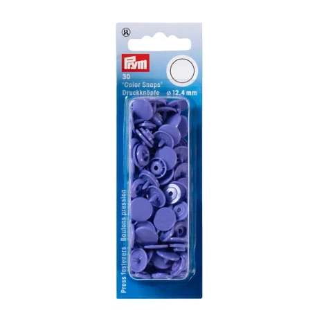 Prym Colour Snaps 12.4mm purple non-sew press studs