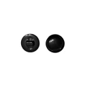 Flat, pill-less buttons in black