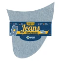 Heat-adhesive denim crotch patch for jeans repair