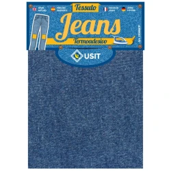 Heat-activated jeans patch made of durable denim fabric, can be applied without sewing - Usit 2