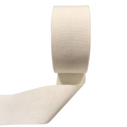 Roll of 100% cotton plain webbing 5cm high - Roll 20 metres - Cream