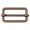 30mm adjustable buckle in antique bronze-style gold metal for belts and shoulder straps - 0055394 Prym