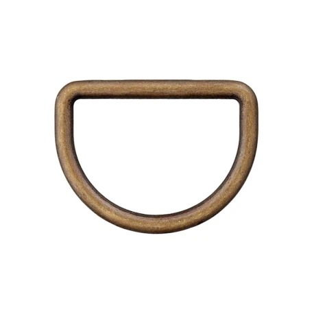 Fibbia a mezzaluna per ganci e borse, anello semicircolare bronzo ottone anticato - Prym 0054662.851