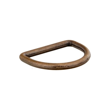 Fibbia a mezzaluna per ganci e borse, anello semicircolare bronzo ottone anticato - Prym 0054662.851