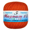Filato per uncinetto Magnum N°8 Titan Wool 100% Cotone egiziano Makò - Arancione
