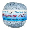 Crochet yarn Magnum N°8 Titan Wool 100% Egyptian Cotton Makò - Light blue